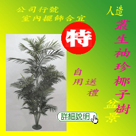 人造叢生黃椰子樹盆景